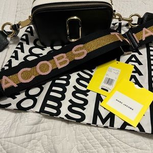 Marc Jacobs Snapshot Camera Bag Purse New Black Multi